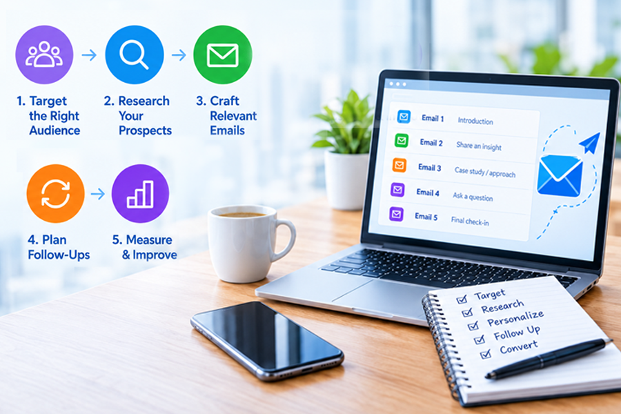 How Can Businesses Create Effective Email Sequences for Cold B2B Outreach?