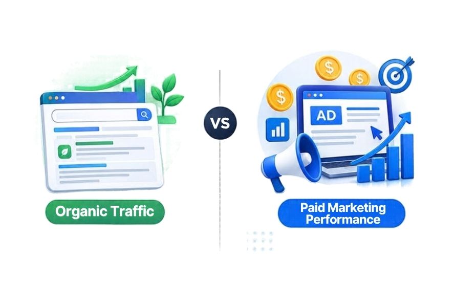 How Can Businesses Compare Organic and Paid Marketing Performance?